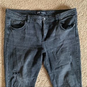 ZARA high waisted black jeans
